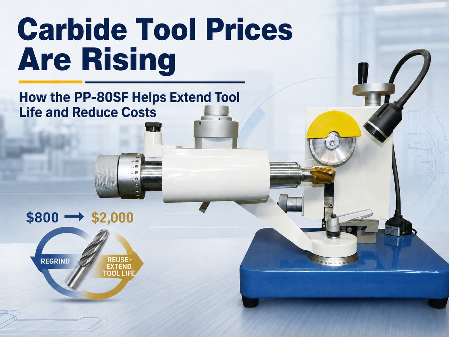 Carbide Tool Prices Are Rising: How the PP-80SF Helps Extend Tool Life and Reduce Costs
