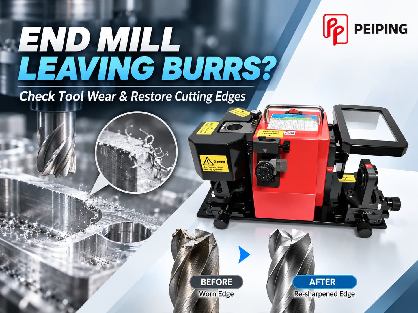 End Mill Leaving Burrs? How to Check Tool Wear and Restore Cutting Edges